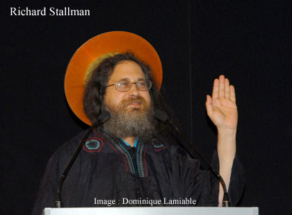 Richard Stallman, image : Dominique Lamiable